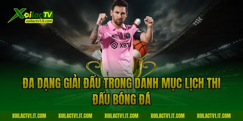 Đa dạng giải đấu trong danh mục Lịch thi đấu bóng đá